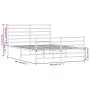 Estructura cama metal con cabecero y estribo blanco 150x200 cm de vidaXL, Camas y somieres - Ref: Foro24-352388, Precio: 86,4...