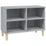 Mueble de TV con patas madera maciza gris Sonoma 69,5x30x50 cm en Muebles TV | Comprar online en Foru.es