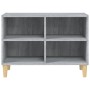 Mueble de TV con patas madera maciza gris Sonoma 69,5x30x50 cm en Muebles TV | Comprar online en Foru.es