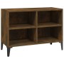 Mueble para TV con patas de metal roble ahumado 69,5x30x50 cm en Muebles TV | Comprar online en Foru.es