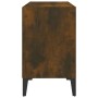 Mueble para TV con patas de metal roble ahumado 69,5x30x50 cm en Muebles TV | Comprar online en Foru.es