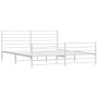 Estructura cama metal con cabecero y pie cama blanco 183x213 cm de vidaXL, Camas y somieres - Ref: Foro24-352391, Precio: 98,...