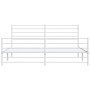 Estructura cama metal con cabecero y pie cama blanco 183x213 cm de vidaXL, Camas y somieres - Ref: Foro24-352391, Precio: 98,...