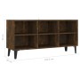 Mueble de TV con patas de metal roble ahumado 103,5x30x50 cm en Muebles TV | Comprar online en Foru.es