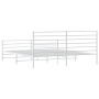 Estructura cama metal con cabecero y pie cama blanco 183x213 cm de vidaXL, Camas y somieres - Ref: Foro24-352391, Precio: 98,...