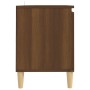 Mueble de TV patas madera maciza marrón roble 103,5x35x50 cm en Muebles TV | Comprar online en Foru.es
