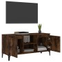 Mueble para TV con patas de metal roble ahumado 103,5x35x50 cm en Muebles TV | Comprar online en Foru.es