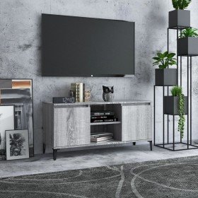 Mueble de TV con patas de metal gris Sonoma 103,5x35x50 cm en Muebles TV | Comprar online en Foru.es
