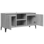 Mueble de TV con patas de metal gris Sonoma 103,5x35x50 cm en Muebles TV | Comprar online en Foru.es