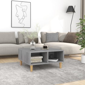 Mesa de centro madera de ingeniería gris Sonoma 60x60x30 cm en Mesas de centro | Comprar online en Foru.es