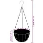 Macetas colgantes 4 uds revestimiento coco cero negro Ø30x52cm de vidaXL, Platillos y cubetas para macetas - Ref: Foro24-3193...