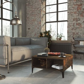 Mesa de centro madera de ingeniería roble ahumado 60x60x30 cm en Mesas de centro | Comprar online en Foru.es