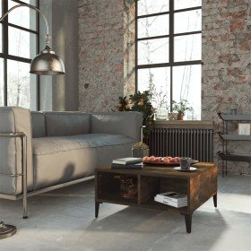 Mesa de centro madera de ingeniería roble ahumado 60x60x30 cm en Mesas de centro | Comprar online en Foru.es