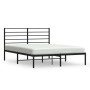 Estructura de cama con cabecero metal negro 140x200 cm de vidaXL, Camas y somieres - Ref: Foro24-352320, Precio: 93,11 €, Des...