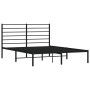 Estructura de cama con cabecero metal negro 140x200 cm de vidaXL, Camas y somieres - Ref: Foro24-352320, Precio: 93,11 €, Des...