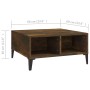 Mesa de centro madera de ingeniería roble ahumado 60x60x30 cm en Mesas de centro | Comprar online en Foru.es
