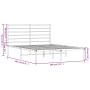Estructura de cama con cabecero metal negro 140x200 cm de vidaXL, Camas y somieres - Ref: Foro24-352320, Precio: 93,11 €, Des...