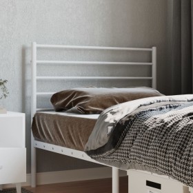 Cabecero de metal blanco 80 cm de vidaXL, Cabeceros y pies de cama - Ref: Foro24-352395, Precio: 22,31 €, Descuento: %