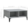 Mesa de centro madera de ingeniería gris Sonoma 60x60x30 cm en Mesas de centro | Comprar online en Foru.es