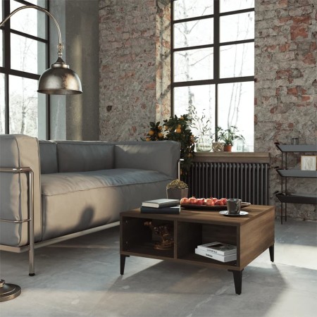 Mesa de centro madera de ingeniería marrón roble 60x60x30 cm en Mesas de centro | Comprar online en Foru.es