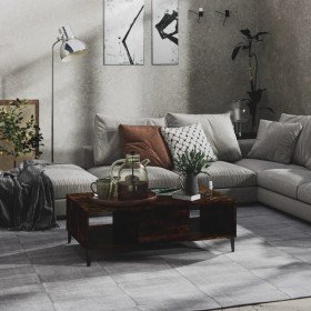 Mesa de centro madera ingeniería marrón ahumado 103,5x60x35 cm en Mesas de centro | Comprar online en Foru.es