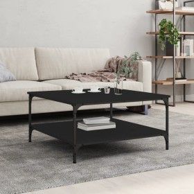 Mesa de centro madera de ingeniería negro 80x80x40 cm de vidaXL, Mesas de centro - Ref: Foro24-832838, Precio: 56,81 €, Descu...