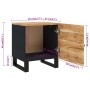Mesita de noche de madera maciza de acacia 40x33x46 cm de vidaXL, Mesitas de noche - Ref: Foro24-345210, Precio: 59,05 €, Des...