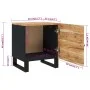 Solid acacia wood bedside table 40x33x46 cm by vidaXL, Nightstands - Ref: Foro24-345210, Price: 58,30 €, Discount: %