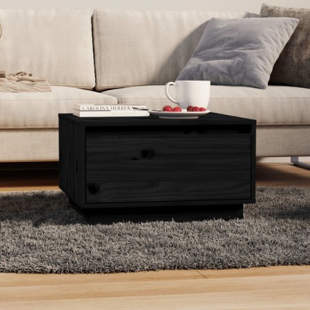 Mesa de centro de madera maciza de pino negro 55x56x32 cm en Mesas de centro | Comprar online en Foru.es