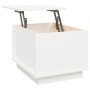 Mesa de centro de madera maciza de pino blanco 40x50x35 cm en Mesas de centro | Comprar online en Foru.es