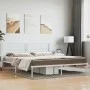 Metal bed frame with white headboard 180x200 cm by vidaXL, Beds and slatted bases - Ref: Foro24-352372, Price: 112,35 €, Disc...