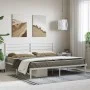 Metal bed frame with white headboard 180x200 cm by vidaXL, Beds and slatted bases - Ref: Foro24-352372, Price: 112,35 €, Disc...