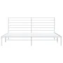 Metal bed frame with white headboard 180x200 cm by vidaXL, Beds and slatted bases - Ref: Foro24-352372, Price: 112,35 €, Disc...