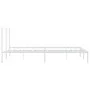 Metal bed frame with white headboard 180x200 cm by vidaXL, Beds and slatted bases - Ref: Foro24-352372, Price: 112,35 €, Disc...