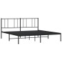Estructura de cama con cabecero metal negro 200x200 cm de vidaXL, Camas y somieres - Ref: Foro24-352487, Precio: 110,62 €, De...
