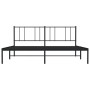 Estructura de cama con cabecero metal negro 200x200 cm de vidaXL, Camas y somieres - Ref: Foro24-352487, Precio: 110,62 €, De...