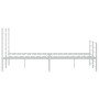 Estructura cama metal con cabecero y estribo blanco 120x190 cm de vidaXL, Camas y somieres - Ref: Foro24-352383, Precio: 84,6...