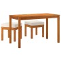 Set de comedor para jardín 3 piezas con cojines madera acacia de vidaXL, Conjuntos de jardín - Ref: Foro24-319721, Precio: 16...