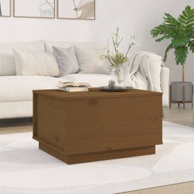 Mesa de centro madera maciza de pino marrón miel 60x50x35 cm en Mesas de centro | Comprar online en Foru.es