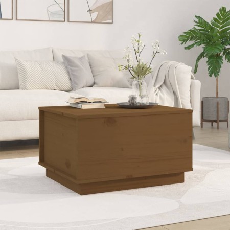 Mesa de centro madera maciza de pino marrón miel 60x50x35 cm en Mesas de centro | Comprar online en Foru.es