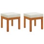 Set de comedor para jardín 3 piezas con cojines madera acacia de vidaXL, Conjuntos de jardín - Ref: Foro24-319721, Precio: 16...