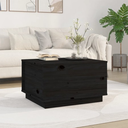 Mesa de centro de madera maciza de pino negro 60x50x35 cm en Mesas de centro | Comprar online en Foru.es