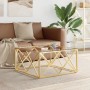 Mesa de centro acero inoxidable y vidrio 80x80x40 cm de vidaXL, Mesas de centro - Ref: Foro24-349970, Precio: 222,17 €, Descu...