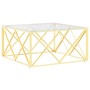 Mesa de centro acero inoxidable y vidrio 80x80x40 cm de vidaXL, Mesas de centro - Ref: Foro24-349970, Precio: 222,17 €, Descu...