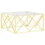 Mesa de centro acero inoxidable y vidrio 80x80x40 cm de vidaXL, Mesas de centro - Ref: Foro24-349970, Precio: 197,27 €, Descu...