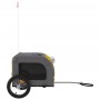 Remolque de bicicleta mascotas hierro tela Oxford amarillo gris de vidaXL, Cochecitos para mascotas - Ref: Foro24-93833, Prec...