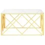 Mesa de centro acero inoxidable y vidrio 80x80x40 cm de vidaXL, Mesas de centro - Ref: Foro24-349970, Precio: 197,27 €, Descu...