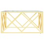 Mesa de centro acero inoxidable y vidrio 80x80x40 cm de vidaXL, Mesas de centro - Ref: Foro24-349970, Precio: 222,17 €, Descu...
