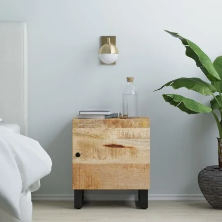 Mesita de noche de madera maciza de mango 40x33x46 cm de vidaXL, Mesitas de noche - Ref: Foro24-345208, Precio: 66,70 €, Desc...