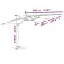 Sombrilla colgante con poste de aluminio negro 300x300 cm de vidaXL, Sombrillas - Ref: Foro24-319919, Precio: 298,20 €, Descu...